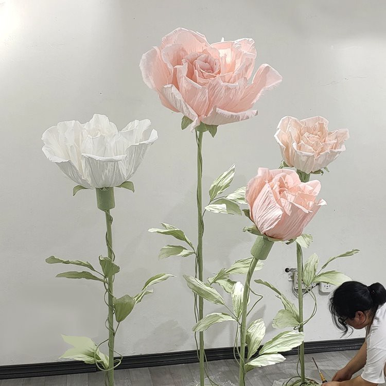 Электрическая цветущая роза декоративная бумага цветок