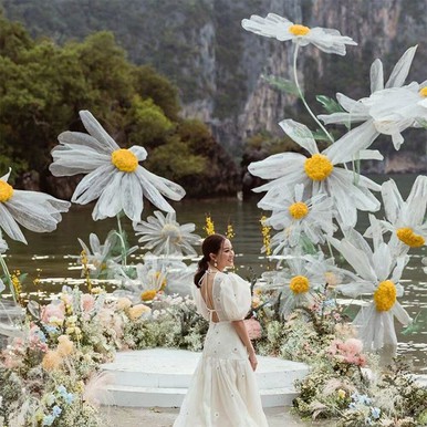 Свадебное украшение Бумажные цветы