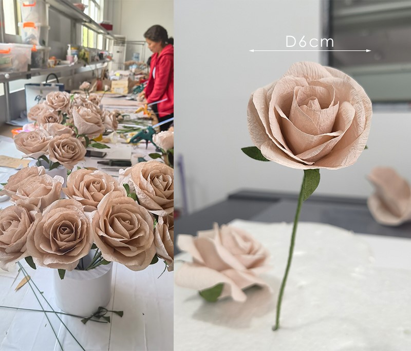 Handmade Paper Rose 6cm Handmade Paper Rose 6cm